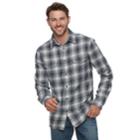 Men's Sonoma Goods For Life&trade; Slim-fit Flannel Button-down Shirt, Size: Medium, Light Grey