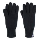 Men's Heat Holders Flat-knit Gloves, Size: Medium/large, Black