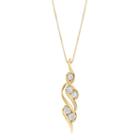 Sirena Collection 14k Gold 1/2-ct. T.w. Round-cut Diamond Swirl Pendant, Women's, White