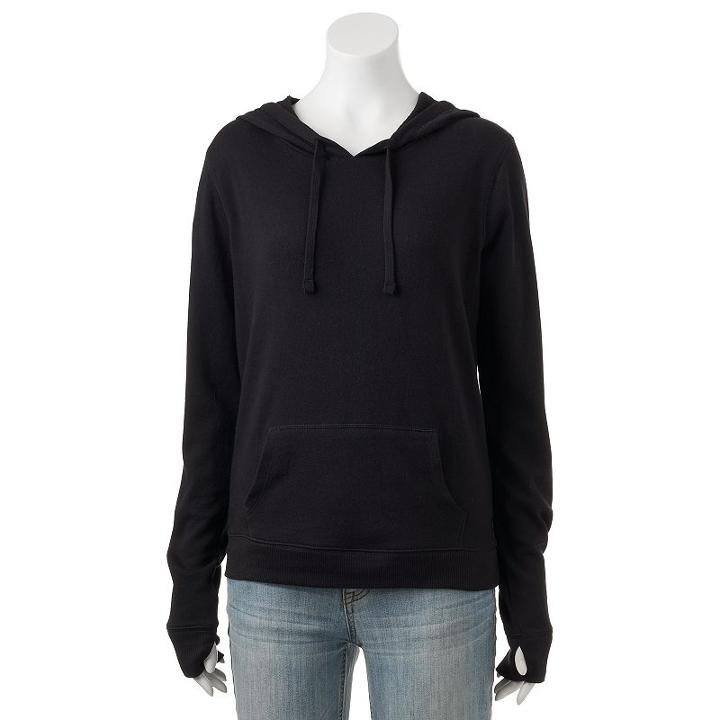 Juniors' So&reg; Pullover French Terry Hoodie, Teens, Size: Xl, Black