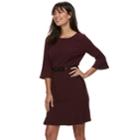 Women's Elle&trade; Flounce-hem Dress, Size: Xs, Drk Purple
