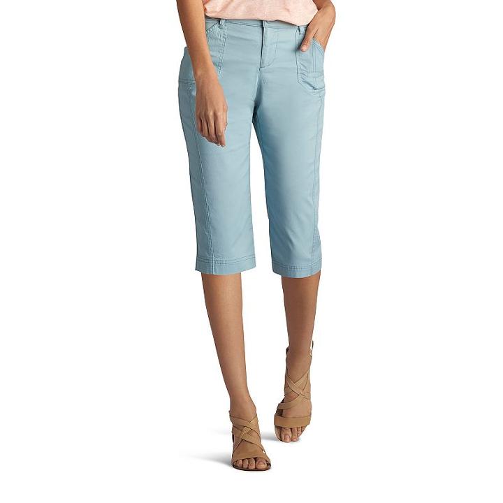 Women's Lee Middleton Skimmer Capris, Size: 12 Avg/reg, Light Blue