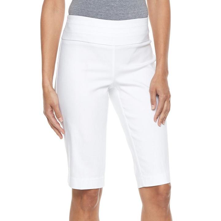 Women's Dana Buchman Millennium Skimmer Capris, Size: Medium, White