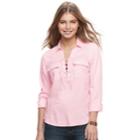 Juniors' So&reg; Lace-up Utility Top, Teens, Size: Xl, Light Pink