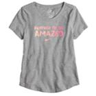 Girls 7-16 Nike Prepare To Be Amazed Graphic Tee, Size: Small, Grey