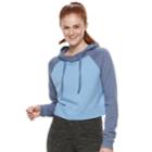 Juniors' So&reg; Cropped Raglan Hoodie, Teens, Size: Xl, Med Blue