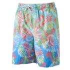 Men's Croft & Barrow&reg; Palm Leaf Microfiber Swim Trunks, Size: Large, Purple Oth