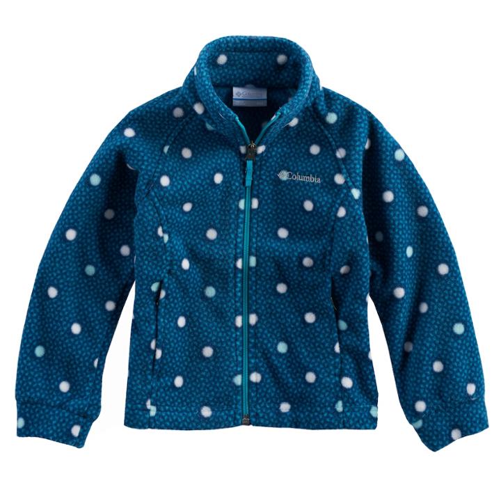 Girls 4-16 Columbia Midweight Printed Fleece Jacket, Size: S(8), Yellow Oth