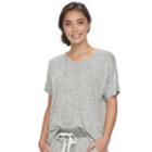 Women's Sonoma Goods For Life&trade; Pajamas: Oversized V-neck Tee, Size: Xl, Light Grey