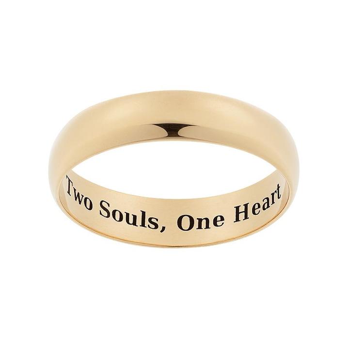 10k Gold Over Silver Wedding Ring, Women's, Size: 10, Yellow