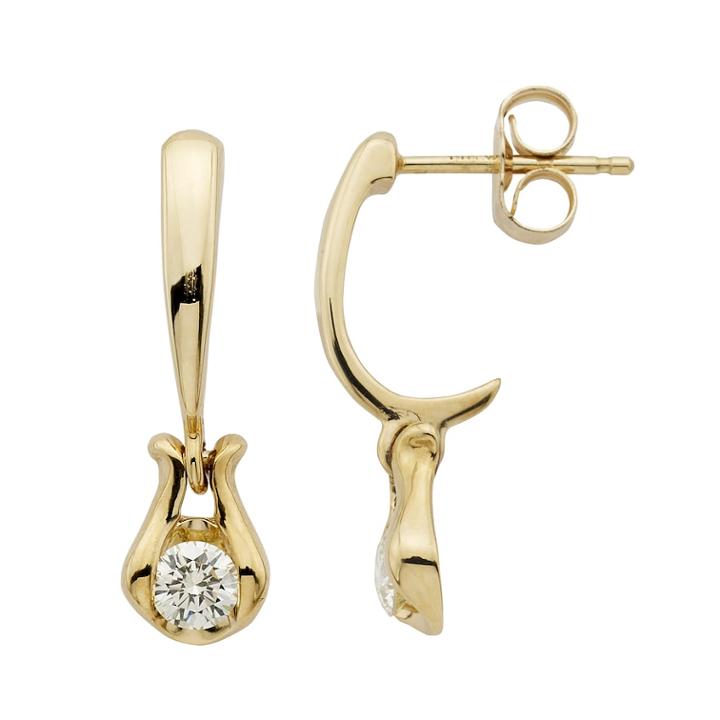Sirena Collection 14k Gold 1/4 Carat T.w. Diamond Horseshoe Drop Earrings, Women's, White