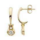 Sirena Collection 14k Gold 1/4 Carat T.w. Diamond Horseshoe Drop Earrings, Women's, White