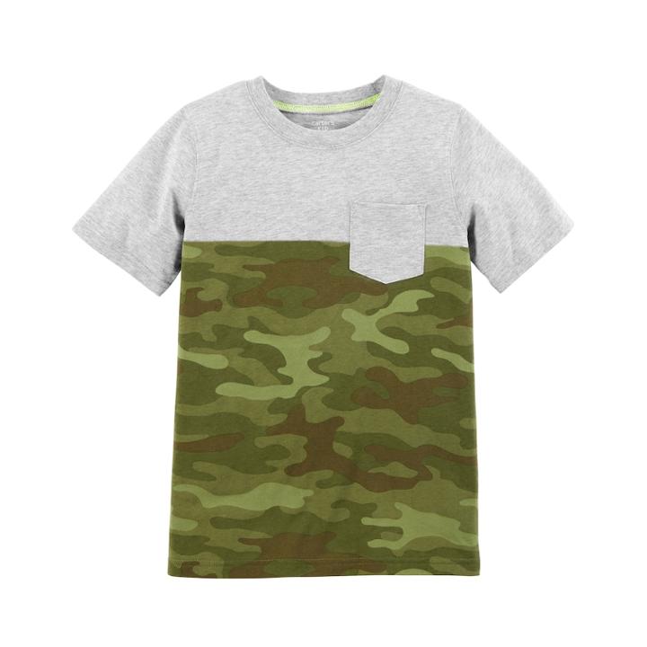Boys 4-12 Carter's Camouflaged Pocket Tee, Size: 4/5, Green Camo