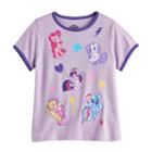 Girls 7-16 My Little Pony Pinkie Pie, Rarity, Twilight Sparkle, Fluttershy & Rainbow Dash Graphic Tee, Size: Large, Purple Oth