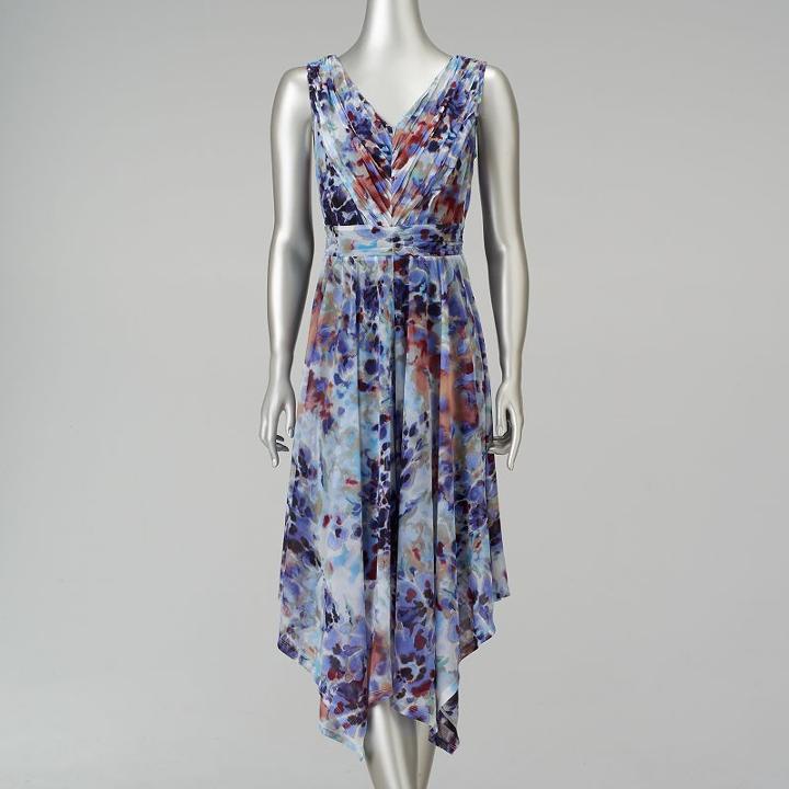 Women's Simply Vera Vera Wang Pleated A-line Dress, Size: Small, Light Blue