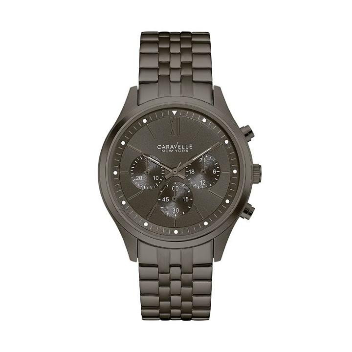 Caravelle New York By Bulova Men's Stainless Steel Chronograph Watch, Grey