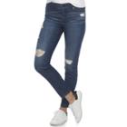 Women's Juicy Couture Rhinestone Destructed Skinny Jeans, Size: 12, Dark Blue