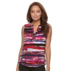 Petite Dana Buchman Wavy Jacquard Tank, Women's, Size: S Petite, Dark Pink