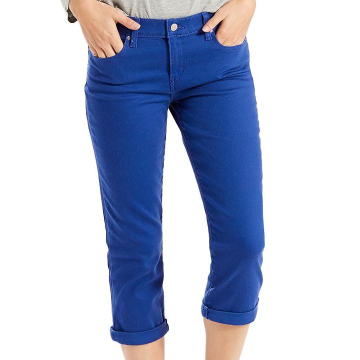 Women's Levi's&reg; Classic Cuffed Capri Jeans, Size: 12/31, Blue