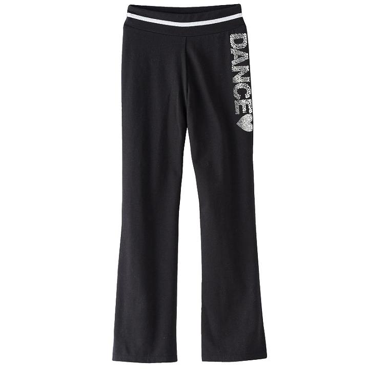 Girls 4-14 Jacques Moret Dance Pants, Size: Medium, Black