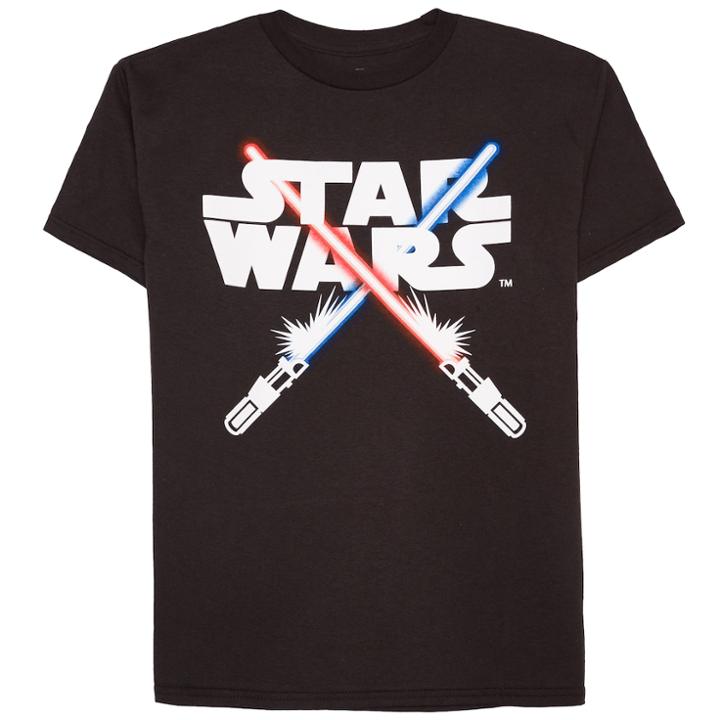 Boys 8-20 Star Wars Lightsabers Tee, Size: Medium, Black