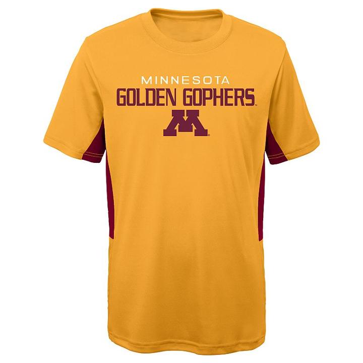 Boys 8-20 Minnesota Golden Gophers Mainframe Performance Tee, Size: M 10-12, Gold