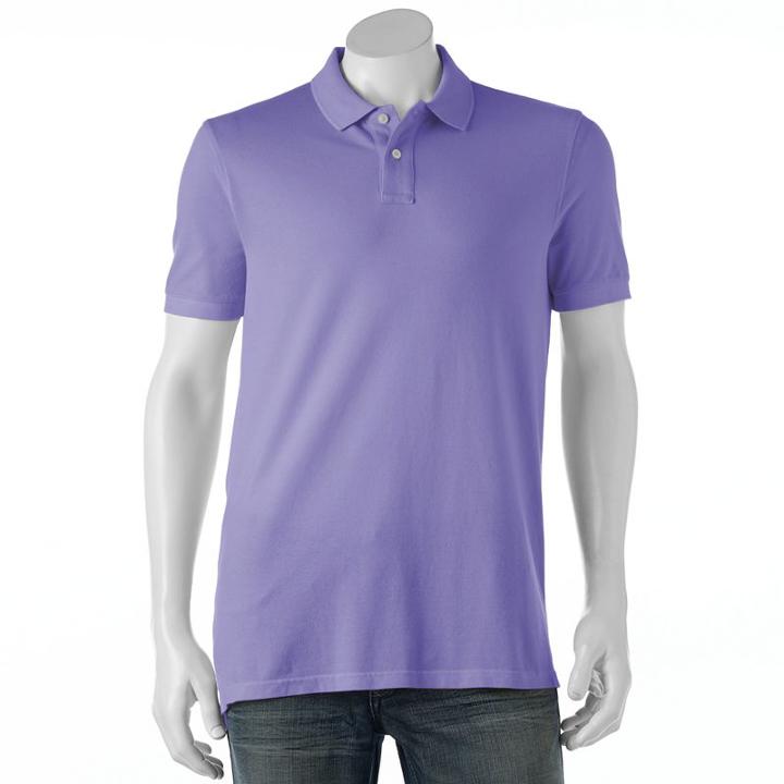 Men's Sonoma Goods For Life&trade; Flexwear Classic-fit Pique Polo, Size: Large, Med Purple