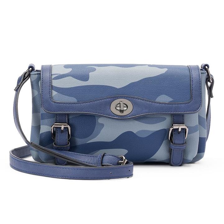 Mellow World Brandy Camouflage Crossbody Bag, Women's, Blue (navy)