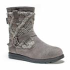 Muk Luks Gina Women's Winter Ankle Boots, Girl's, Size: 10, Med Grey