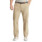 Men's Chaps Slim-fit Stretch Twill Flat-front Pants, Size: 30x32, Beig/green (beig/khaki)