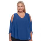 Juniors' Plus Size Heartsoul Flyaway V-back Top, Teens, Size: 2xl, Med Blue