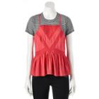 Juniors' Candie's&reg; Lace Mock-layer Tee, Girl's, Size: Xl, Med Red