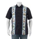 Batik Bay, Big & Tall Classic-fit Tropical Button-down Shirt, Men's, Size: Xxl Tall, Black