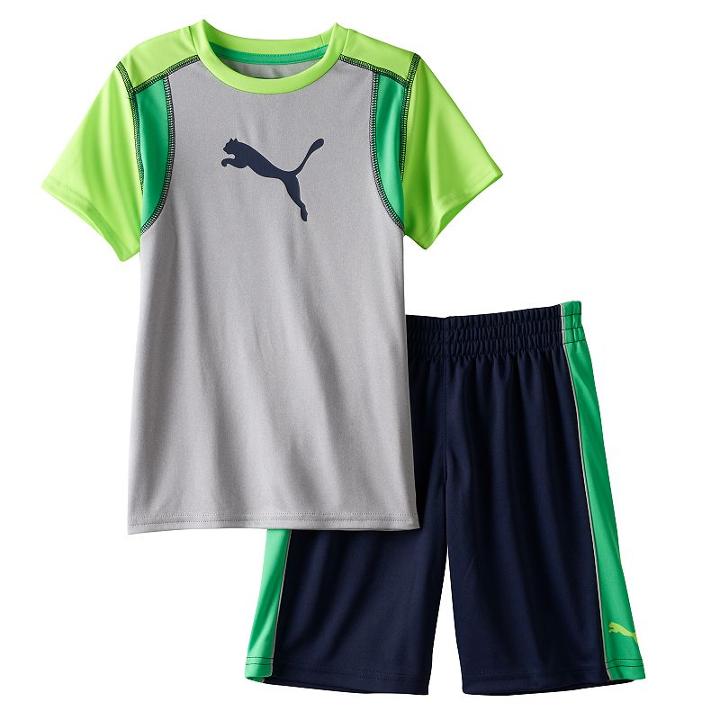 Boys 4-7 Puma Graphic Performance Tee & Shorts Set, Boy's, Size: 4, Blue Other