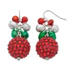 Jingle Bell Cluster Drop Earrings, Women's, Multicolor