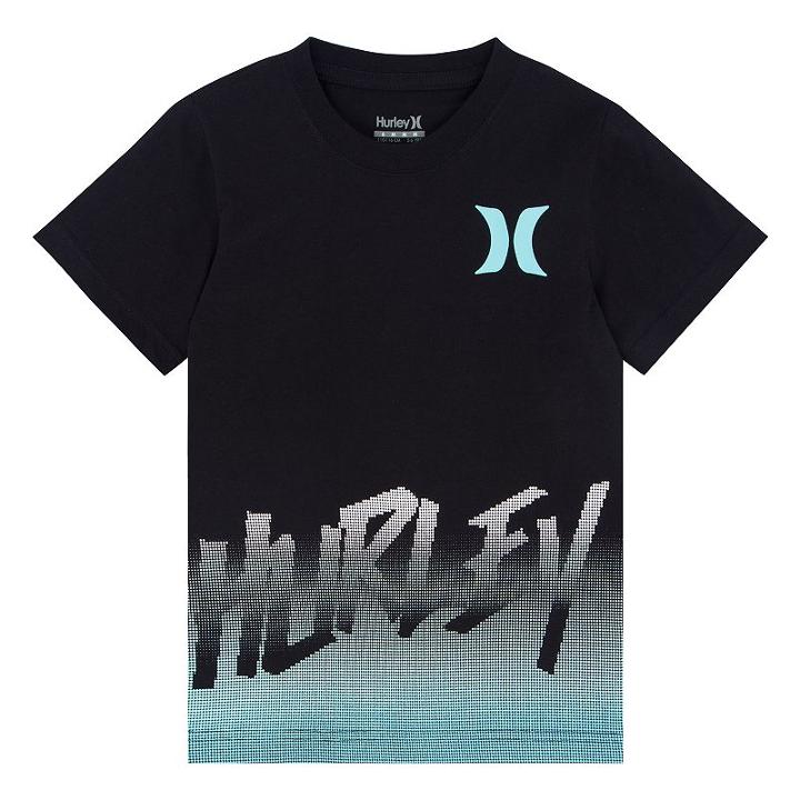 Boys 4-7 Hurley Pixelated Logo Tee, Size: 4, Black