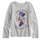 Disney / Jumping Beans&reg; Minnie Mouse Girls 4-10 Have A Happy Thanksgiving Glitter Graphic Tee, Size: 6, Light Grey