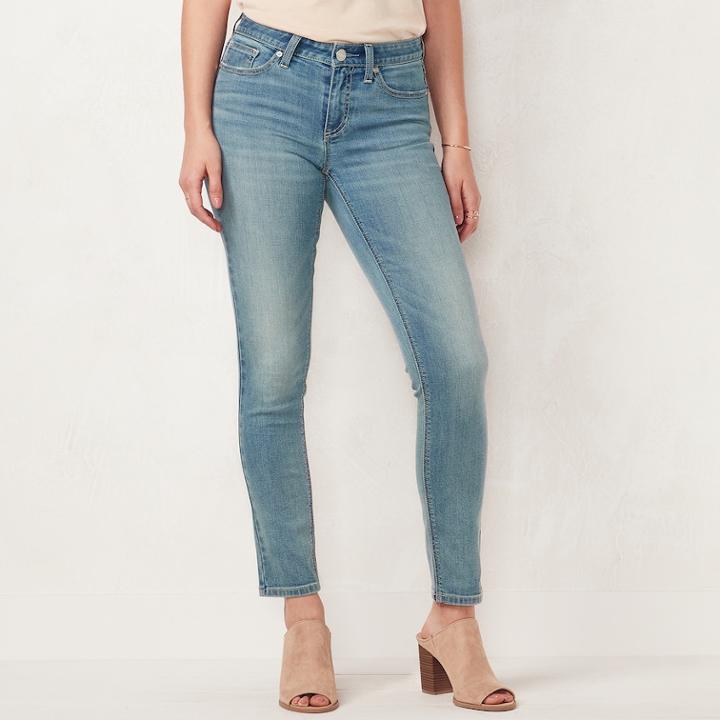 Petite Lc Lauren Conrad Feel Good Midrise Skinny Jeans, Women's, Size: 2 Petite, Blue