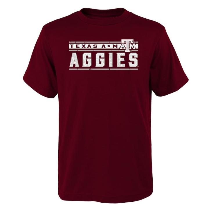 Boys' 4-18 Texas A & M Aggies Regeneration Tee, Size: 12-14, Dark Red