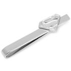 Dc Comics Superman Recessed Shield Silver-plated Tie Bar, Men's, Silver