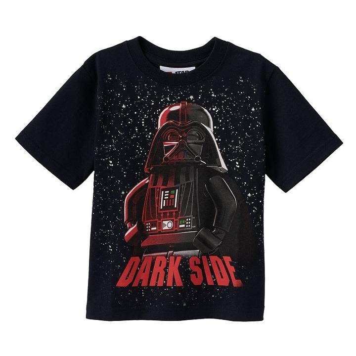Boys 4-7 Lego Star Wars Glow-in-the-dark Darth Vader Tee, Size: 7, Black