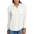 Women's Chaps Georgette Button-up Shirt, Size: Small, White