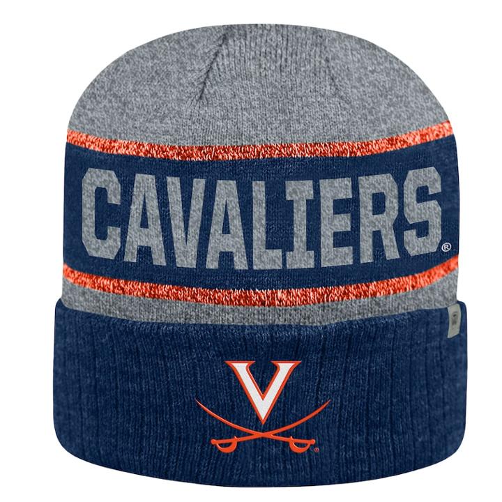 Adult Top Of The World Virginia Cavaliers Below Zero Ii Beanie, Adult Unisex, Blue (navy)