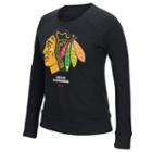 Women's Reebok Chicago Blackhawks French Terry Tee, Size: Xl, Black