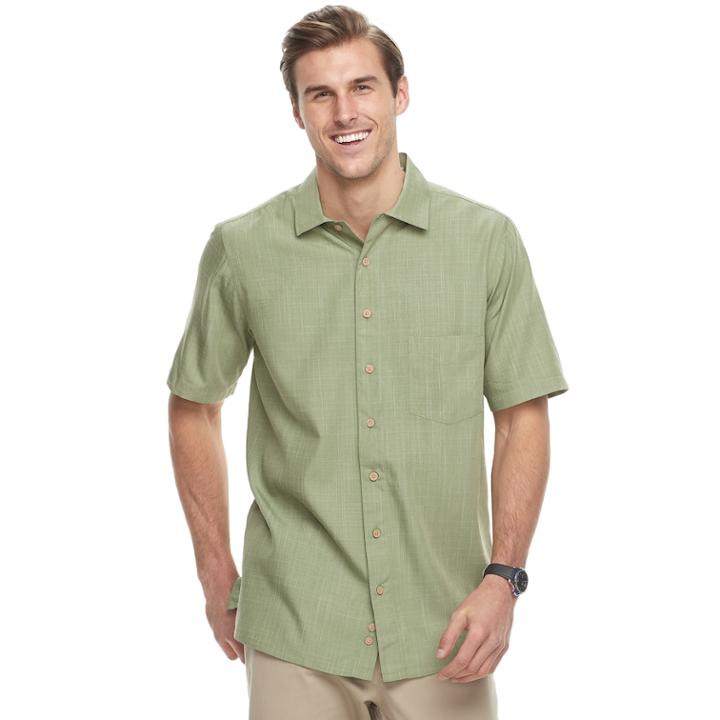 Big & Tall Batik Bay Classic-fit Woven Button-down Shirt, Men's, Size: 2xb, Green