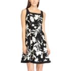 Women's Chaps Fit & Flare Dress, Size: Xl, Black