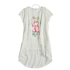 Girls 7-16 Self Esteem Lace Duster & Graphic Tee Set With Necklace, Size: Medium, White