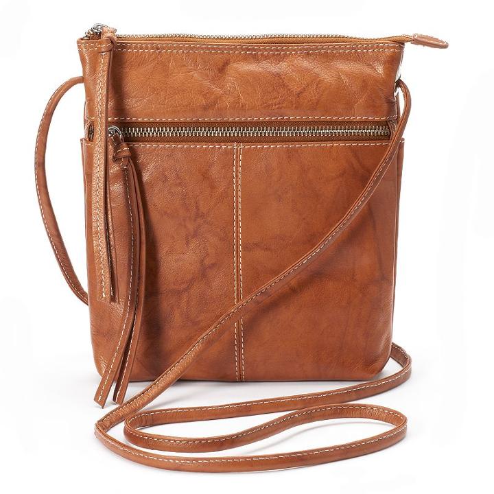 Ili Leather Multipocket Crossbody Bag, Women's, Brown