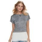 Women's Juicy Couture Embellished Mixed-media Top, Size: Small, Pink Ovrfl