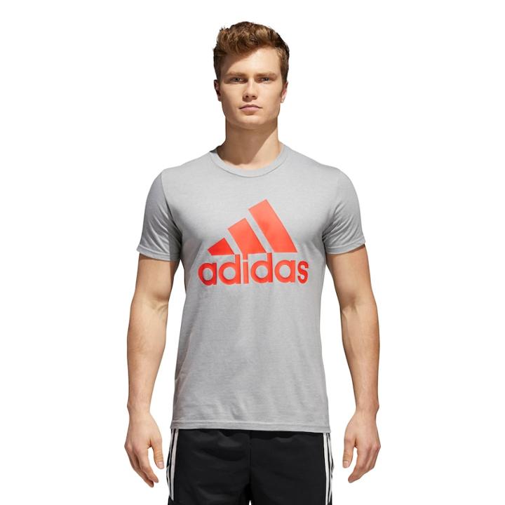 Men's Adidas Classic Tee, Size: Medium, Med Grey